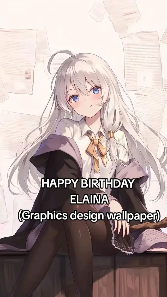 (harusnya post kemarin jir) #fyp #anime #wallpaper #gfxdesign #elaina 