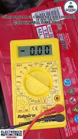cómo probar el cable del alternador con un multimetro ?  #catrinachallengetiktokshop #diademuertostiktokshop #electricidadautomotriz 