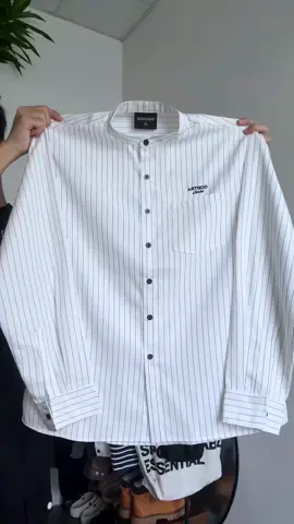 Áo sơ mi cổ tàu kẻ sọc SIXHUMAN #aosomi #macdepmoingay #xuhuong #phoidoxinh #fypツ 
