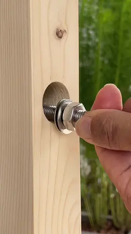 Bolt-to-wood trick you didn’t know! #DIY 