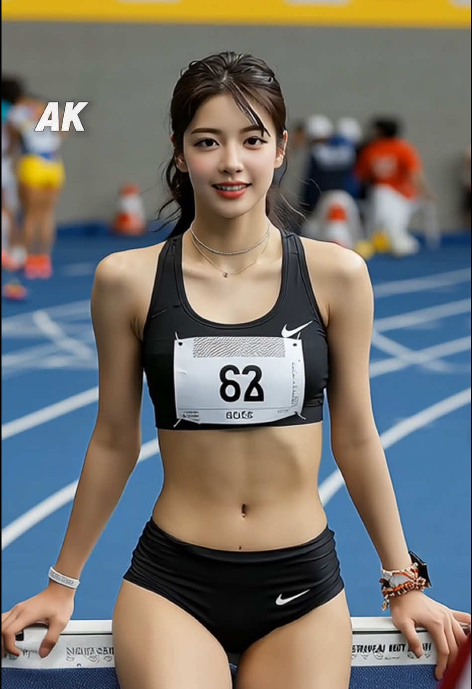 Warmup moments of famous idol athletes.💋 #athletics #aiathlete #aigirl #beauty #aitiktok 