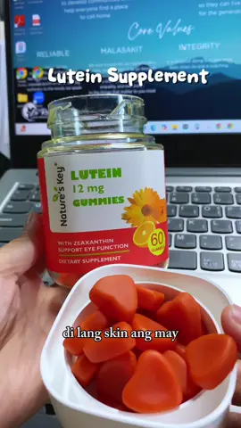 Dapat may eye care routine ka rin, hindi lang skin care routine. In just 2 gummies a day lang ng lutein supplement gummies, protected na ang eye health mo. 😉 #lutein #luteineyesupplement 
