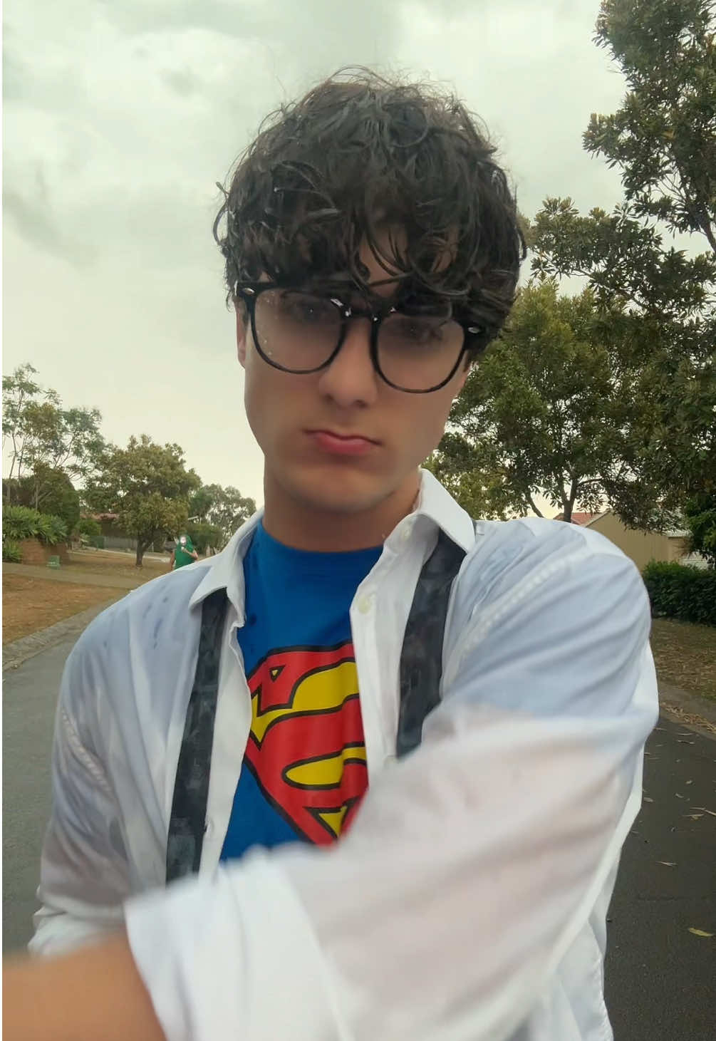 Clark Kent and his sidekick 🥒 #viralvideos #foryoupage #halloween #clarkkent #grumpyleanne 