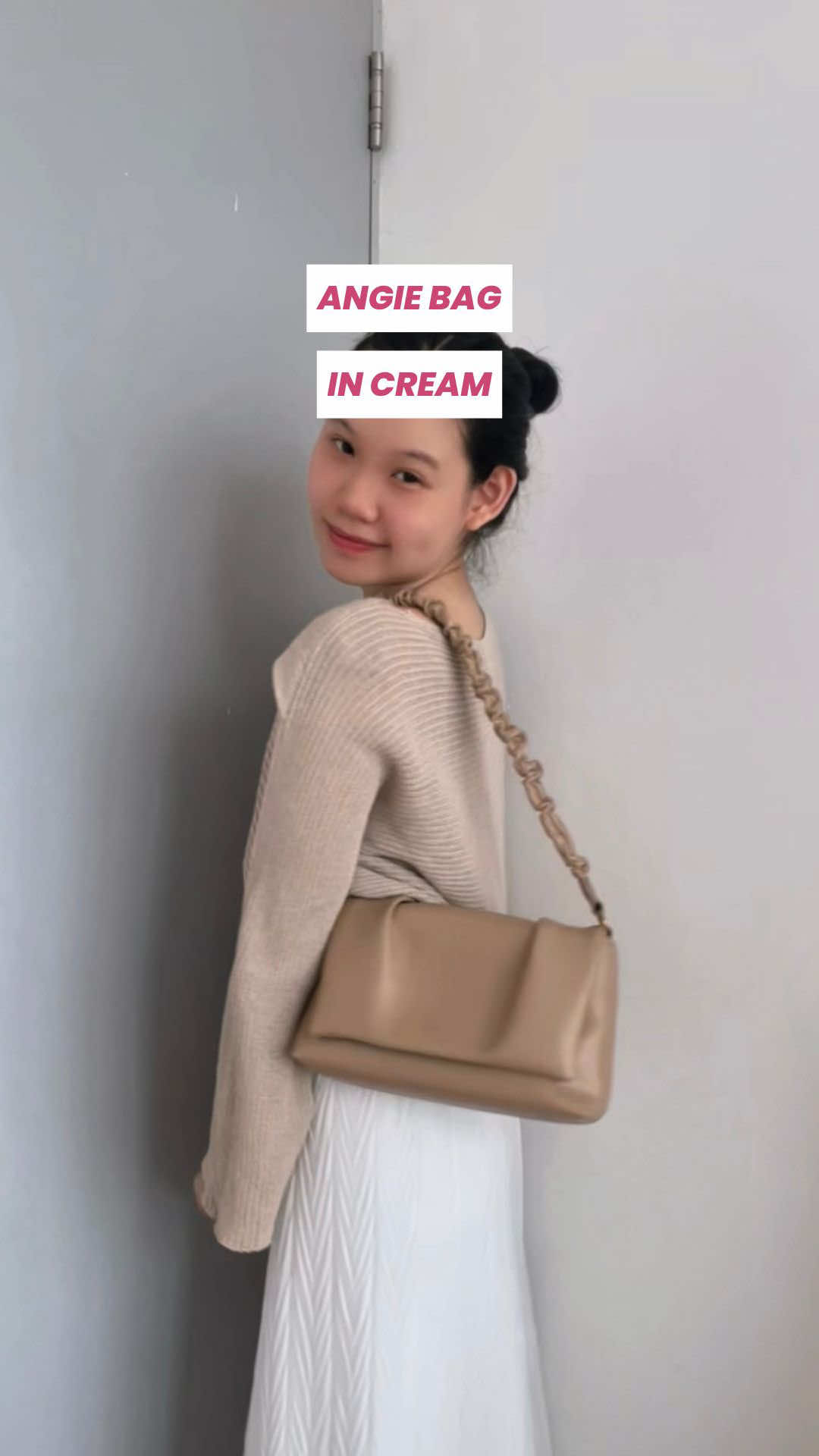 Try on Angie Bag in cream✨ #JimsHoney #WIBGAJIAN #PromoGuncang1010 #GajianSale #taswanita 