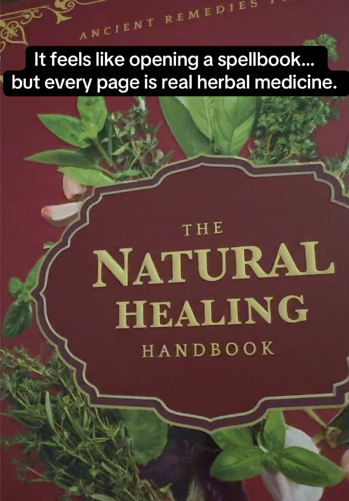 #naturalhealing #herbalremedies #holistichealth #wellnessguide #healingbook      Feels like opening a vintage apothecary journal ✨ Every page has real herbs, natural cures, and timeless remedies.