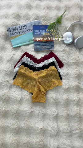These lace panties are so exquisite! 🎀 4-pack is such great value, embroidered lace with bow details are so girly, low-rise design won't show above hipster jeans  #underwear #womenclothing #cheap #soft #fypシ゚  #tiktokshop #buyit #fashion #lace #girl #ladies
