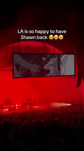 Sold out and everyone screaming?! #shawnmendes #ontheroadagain #treatyoubetter 