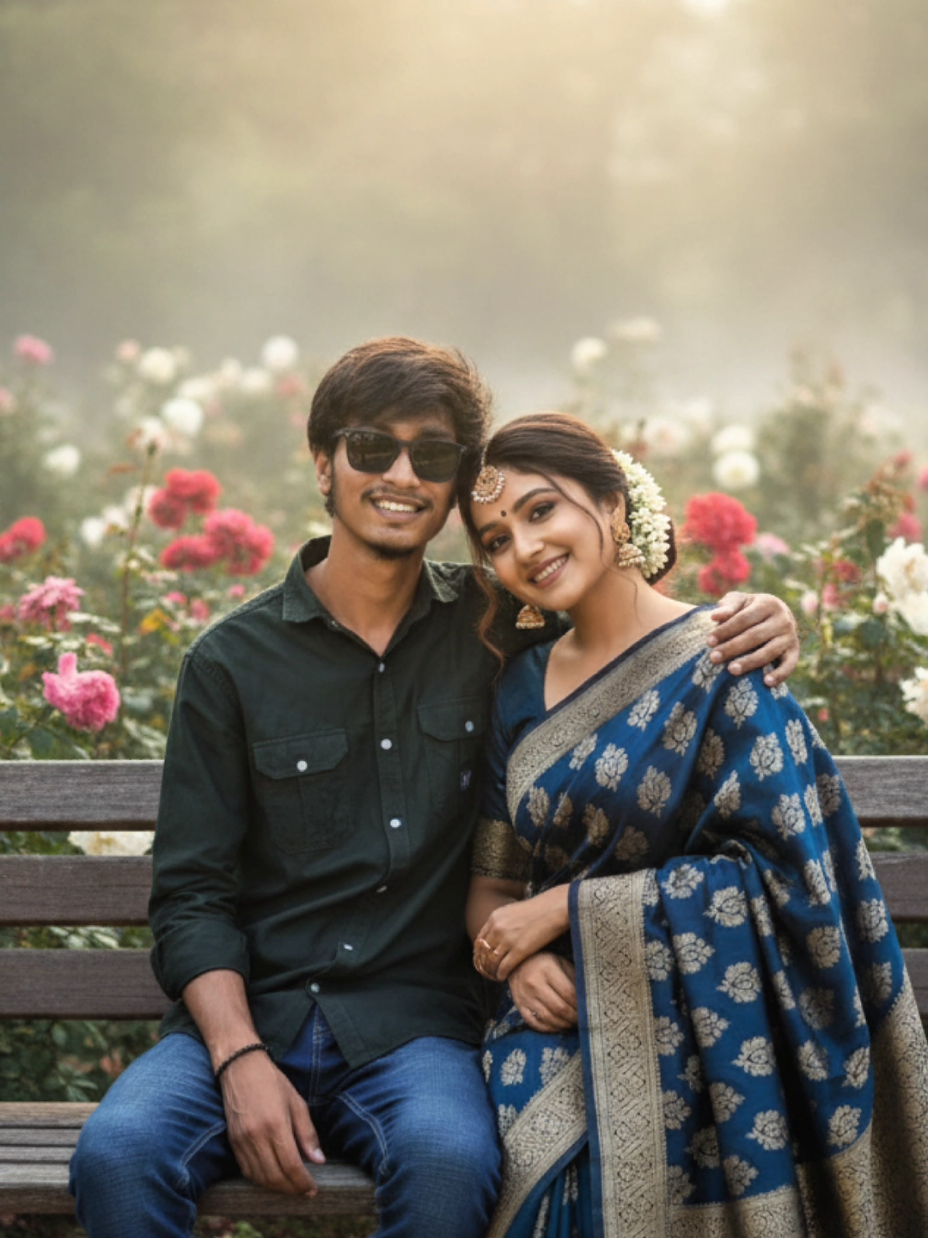 Gemini ai photo edit Gemini ai photo editing text gemini ai copy paste text জেমিনি দিয়ে ছবি এডিট বানাতে চাইলে সবার ছবি কমেন্ট করে যান 🥰 prompt:দুইটি ছবি এক জায়গায় করে দাও দুইজন পার্কের মধ্যে একটি কাঠের বেঞ্চে বসে আছে ছেলেটি মেয়েটির কাঁধে হাত দিয়ে আছে এবং আশেপাশে সুন্দর সুন্দর গোলাপ ফুলের গাছ রয়েছে ও হালকা হালকা কুয়াশা রয়েছে এদের মুখের কোন পরিবর্তন করবে না #geminiaipro #gemini #geminiai #geminiphotoeditingpromt #Foryou  pic @Sourov Ahmed 