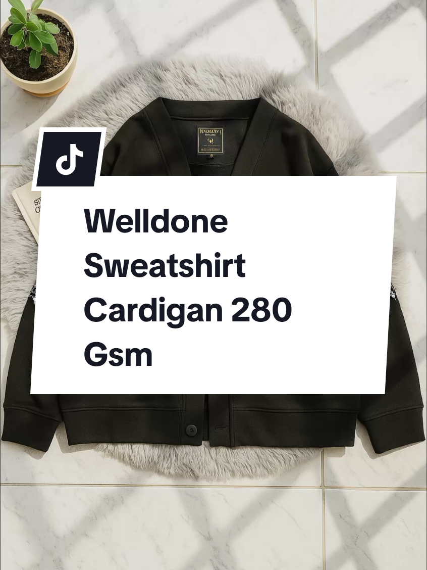 Rekomendasi Welldone Sweatshirt Cardigan 280 Gsm - selfish black Unisex  #rekomendasi #cardigan #ootdfashion #fyp 