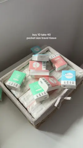 Mini tissue perfect for travel! BUY 10 TAKE 40!🧻 #tissue #tissuepaper #wipes #wipestissue #facialtissue 