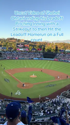 Watch Shohei Ohtani go from getting a strikeout to end the top of the first inning directly to changing his gear to then lead off the bottom of the first inning. He gets a full count and then hits a bomb to right field and gives the dodgers the Leadoff Homerun!!Arguably The Single Greatest Playoff Performance in Sports History by Shohei Ohtani!! The Dodgers are going to the World Series!!! #shoheiohtani #dodgers #losangeles #shohei #goat 
