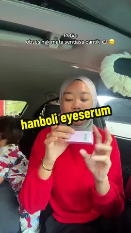 orang biasa pakai malam je sebelom ni , aku kalau boleh tiap masa nak pakai 🤣 #hanbolieyeserum #nomorematapanda 