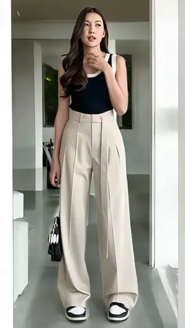 Celana Highwaist Trousers Loose Pants -Celana Kulot Kantor Formal Anti Kusut#celanahighwaist #celanakulot #antikusut 