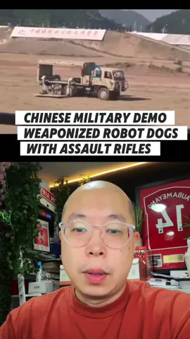 Chinese military demo weaponized robot dogs with assault rifles #news #military #robots #china 