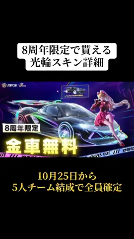 8周年限定で貰える光輪スキン詳細‼️#荒野行動 #荒野 #荒野の光 #荒野行動エンジョイ勢 #おすすめ 