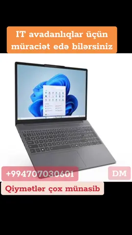 Yeni məhsullarımız stokda NB LENOVO İDEAPAD SLİM 3 15IRH10 (I5-13420H/8GB/256GB) 15.3
