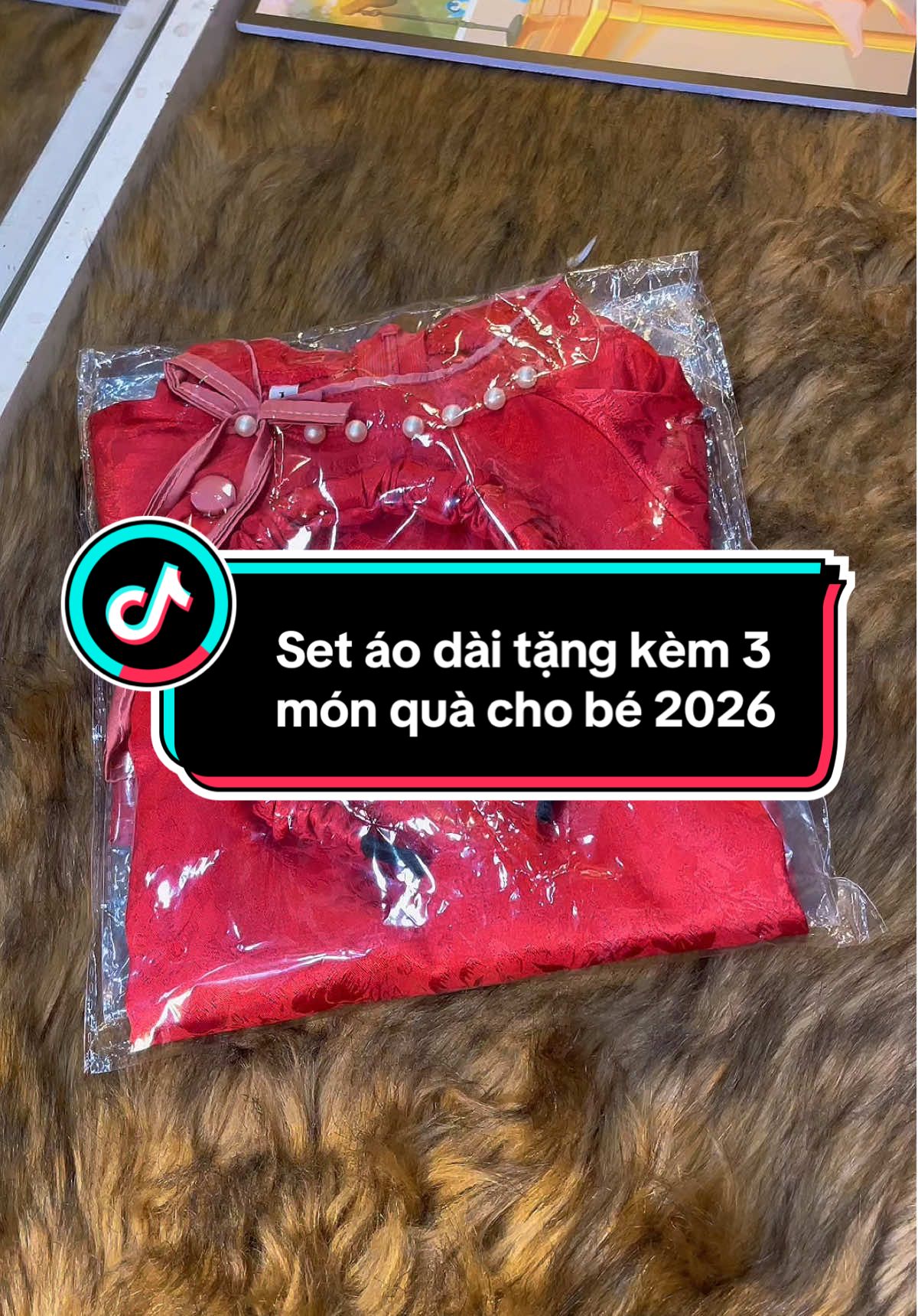 Áo dài cho bé tết 2026. Áo dài lụa gấm tặng kèm vòng ngọc, cài tóc, khăn cho bé 6-40ki #aodaitet #aodaitetchobe #aodaitet2026 #aodai #CapCut 