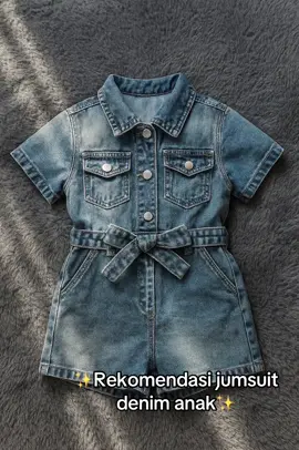 1-5th Jumpsuit Denim Marlena celana pendek  #jumsuitanak  #jumsuit  #ootdanakperempuan  #bajuanakperempuan 