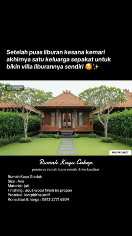 Semoga keluarga itu anda & kita semua 😁  | Mulai 100 jutaan saja bisa punya rumah kayu kecil untuk keluarga tercinta. Rumah kayu gladak dengan ukuran satu ruang sangat ideal untuk villa & penginapan. Efisien dalam penggunaan lahan biaya dalam pembuatannya. #rumahkayu #rumahkayujati #rumahlimasan #rumahgladak #rumahjoglo #rumahjawa #trendingtiktok 