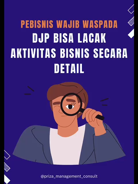‼️ DJP BISA LACAK AKTIVITAS BISNIS SECARA DETAIL ‼️ Digitalisasi sistem perpajakan membuat Direktorat Jenderal Pajak (DJP) kini mampu memantau aktivitas bisnis secara lebih detail dan real-time ⏰ Mulai dari transaksi keuangan, data perbankan, hingga laporan penjualan semua dapat terhubung dan dianalisis untuk menilai kepatuhan wajib pajak 🔍 Transparansi menjadi kunci dan pembukuan yang tertib adalah perlindungan terbaik untuk suatu bisnis📝 Pastikan setiap laporan keuangan tersusun rapi agar tidak menimbulkan temuan DJP yang merugikan bisnis💸 #djp #pengusaha #pebisnis #perusahaan #bisnis #laporankeuangan #pembukuan #konsultanpajak #priza_management_consult #fyppage #likeee