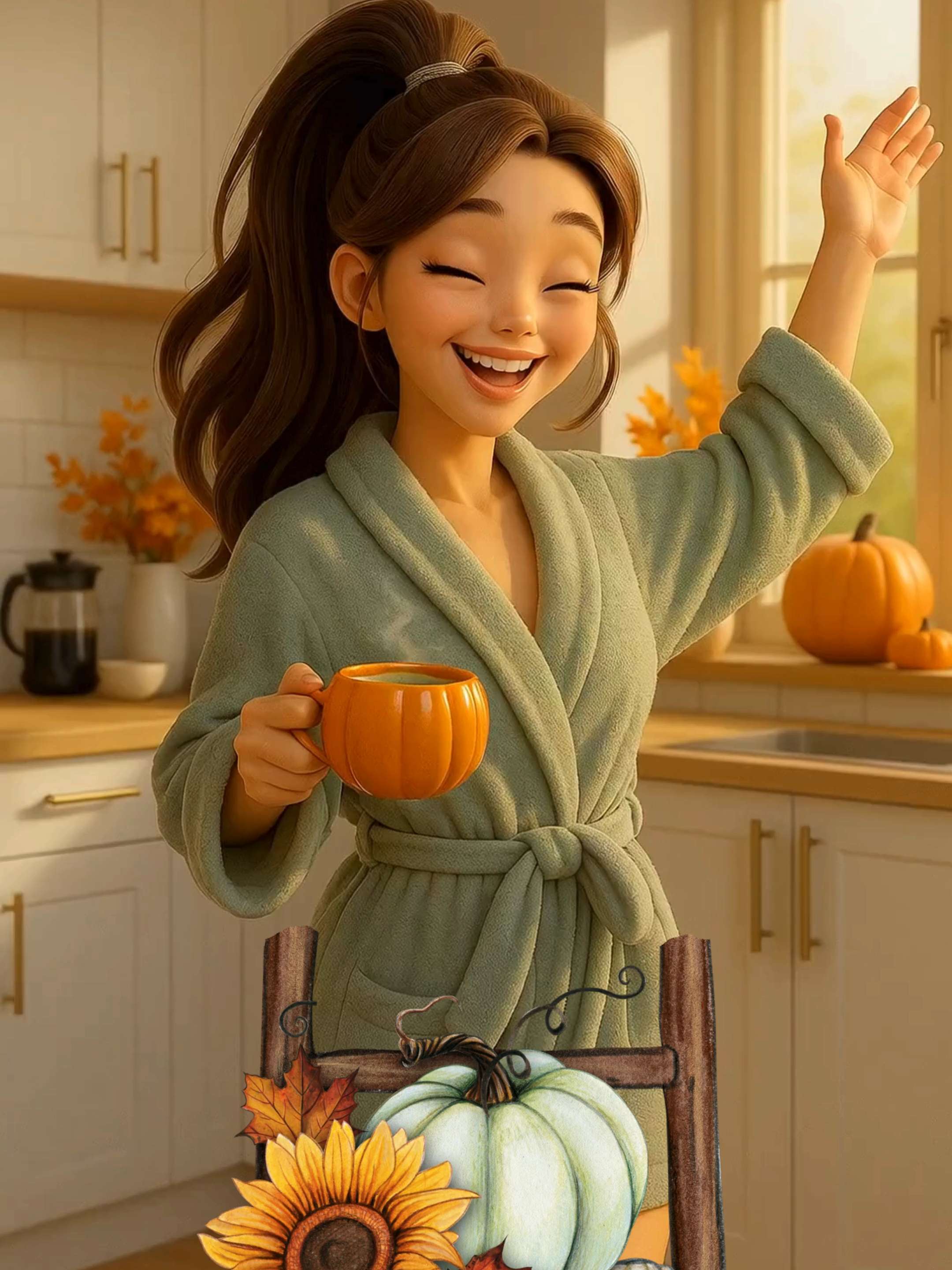 Dancing my way into a cozy autumn morning 🍁☕ Pumpkin mug, warm vibes, and happy energy ✨ #LawliCaffe #AutumnVibes #CoffeeLover #CozyMorning #DanceMood #Lawli #caffe #Caffee #LawliCaffeMoments