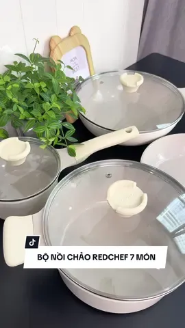 Bộ nồi chảo nhà bếp 7 món redchef #xuhuong #bonoichao #giadungnhabep #redchef #bearthegioidochoi  @Bear Thế Giới Đồ Tốt 