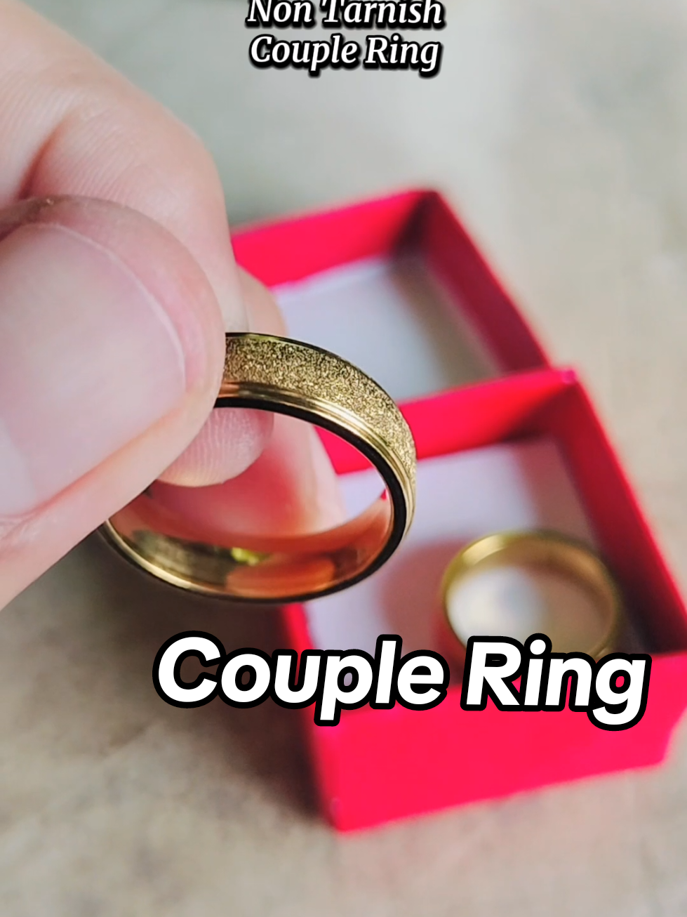 Non Tarnish Couple Ring perfect for your darling🥰 #couplering #ring #stainlessring #nontarnishring #weddingring 