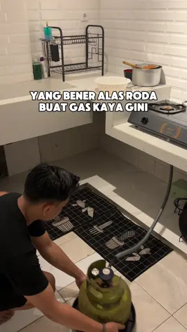 Yang bener buat tatakan gas pake alas roda kaya gini,bisa buat gas 5kg-12kg #tatakangas #dudukangas #rodagas 