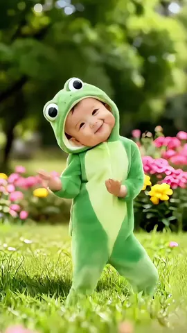 Rhenné 🐸 Dance Cute #nhacthieunhi #thieunhi #kids #kidssong #kidsoftiktok 