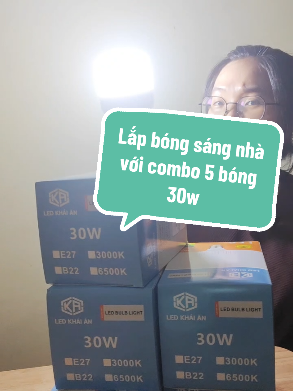 Bóng trụ 30w combo 5 bóng chỉ 109k #ledkhaian #bong30w #denled #tietkiemtien #giadungtienich 