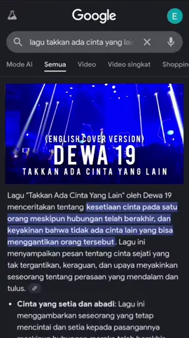 Takkan Ada Cinta Yang Lain - English Cover Version (Originally by Dewa 19) Lagu ini dibuat dengan menggunakan Bantuan Teknologi Kecerdasan (AI). Karya asli sepenuhnya milik pencipta, label, dan publisher terkait. Video ini bersifat interpretasi/eksperimen untuk keperluan kreatif & edukasi. Saurce Youtube : JR ZAIN Music #dewa19 #takkanadacintayanglain #coversong #englishversion #fyp 