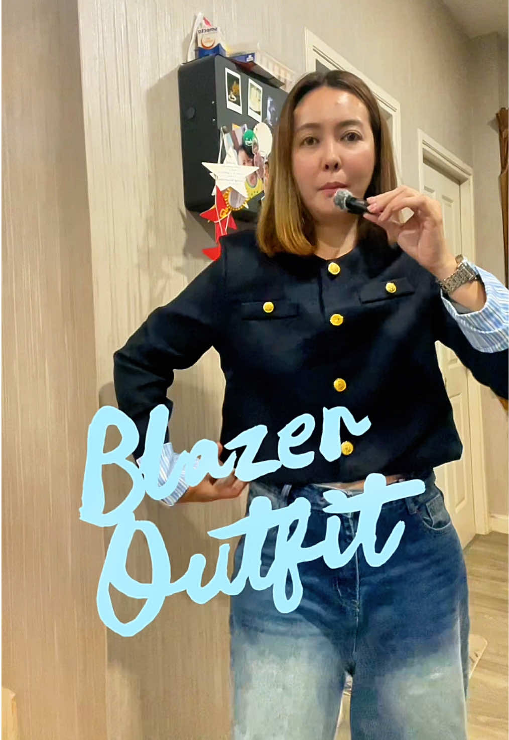 Blazer Outfitเก๋ๆ เสื้อคลุมดีเทลเก๋มากใส่สวย #blazer #เสื้อสูทผู้หญิง #cardigan #สินค้าปังดันยอดขาย #TikTokShopMallบอกต่อ 