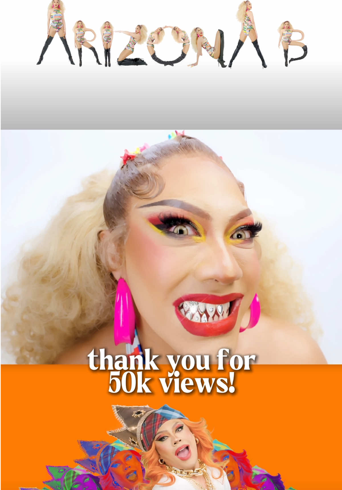 Happy 50k Views to ARIZONA B Music Video! 🧡  In less than 24hours?!? Whatt?!? Thank you to everyone who streamed. Haven’t seen it yet? Stream it now! I command you! Link in bio #ArizonaB #StreamArizonaB #dragraceph #dragrace #slaysianroyale