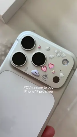 reason to buy iPhone 17 pro silver 💖🎀✨ #iPhone #iPhone17pro #iPhonesticker #cutestickers 