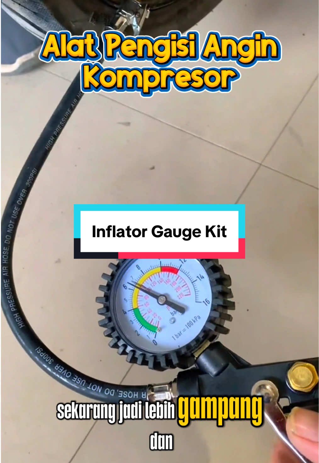 Tekanan angin harus pas, jadi pakai inflator gauge kit dari Hobby Hippo🔥 #promoseruweekend #alatpengisiangin #inflatorgauge #alatisiangin 