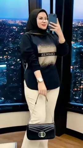 Setelan Celana Wanita Chinos Atasan Combed Premium  #fyp 