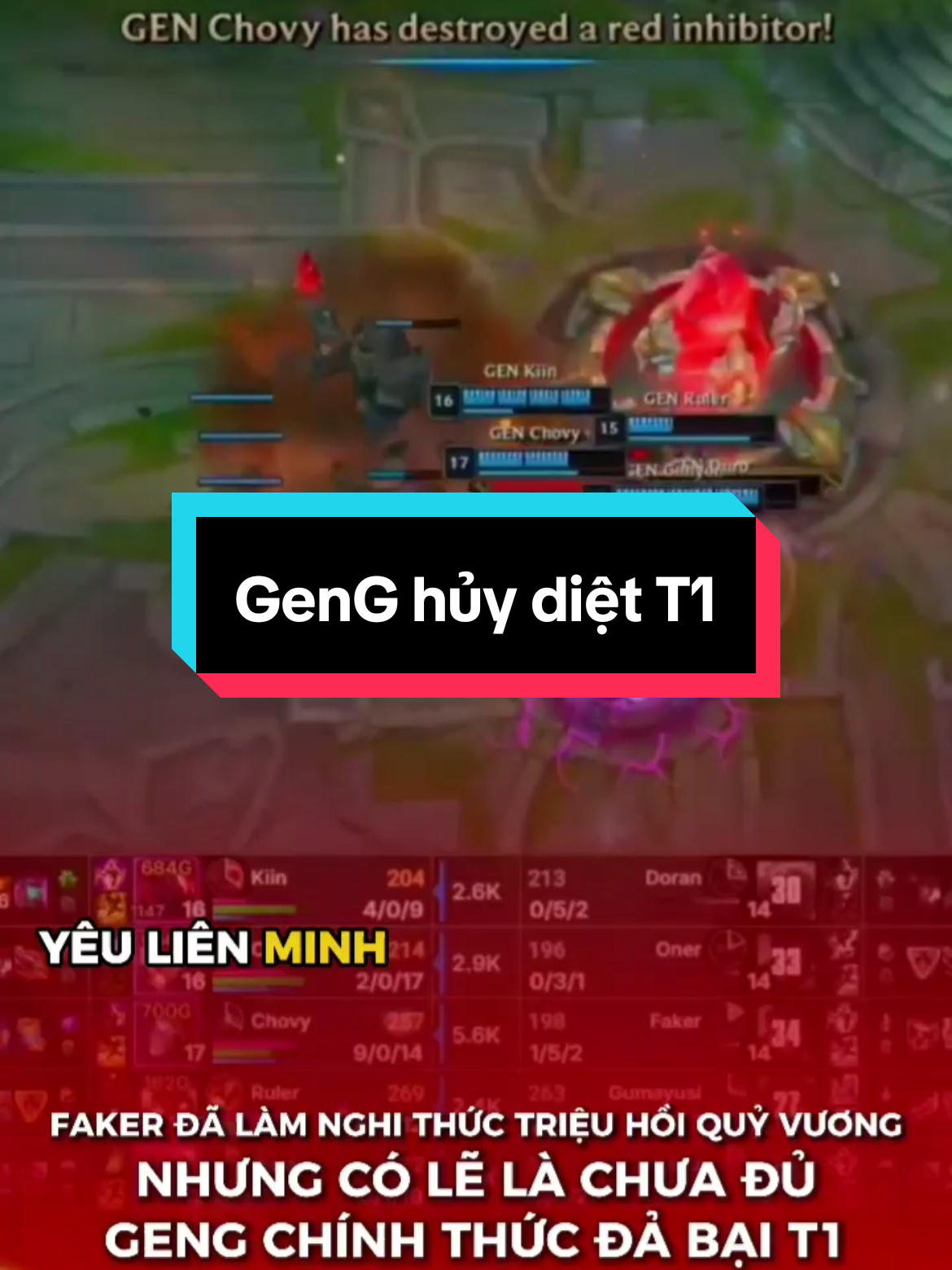 GenG quá mạnh , hay vinh vẫn mạnh như ngày nào #lol #faker #esport #leagueoflegends 