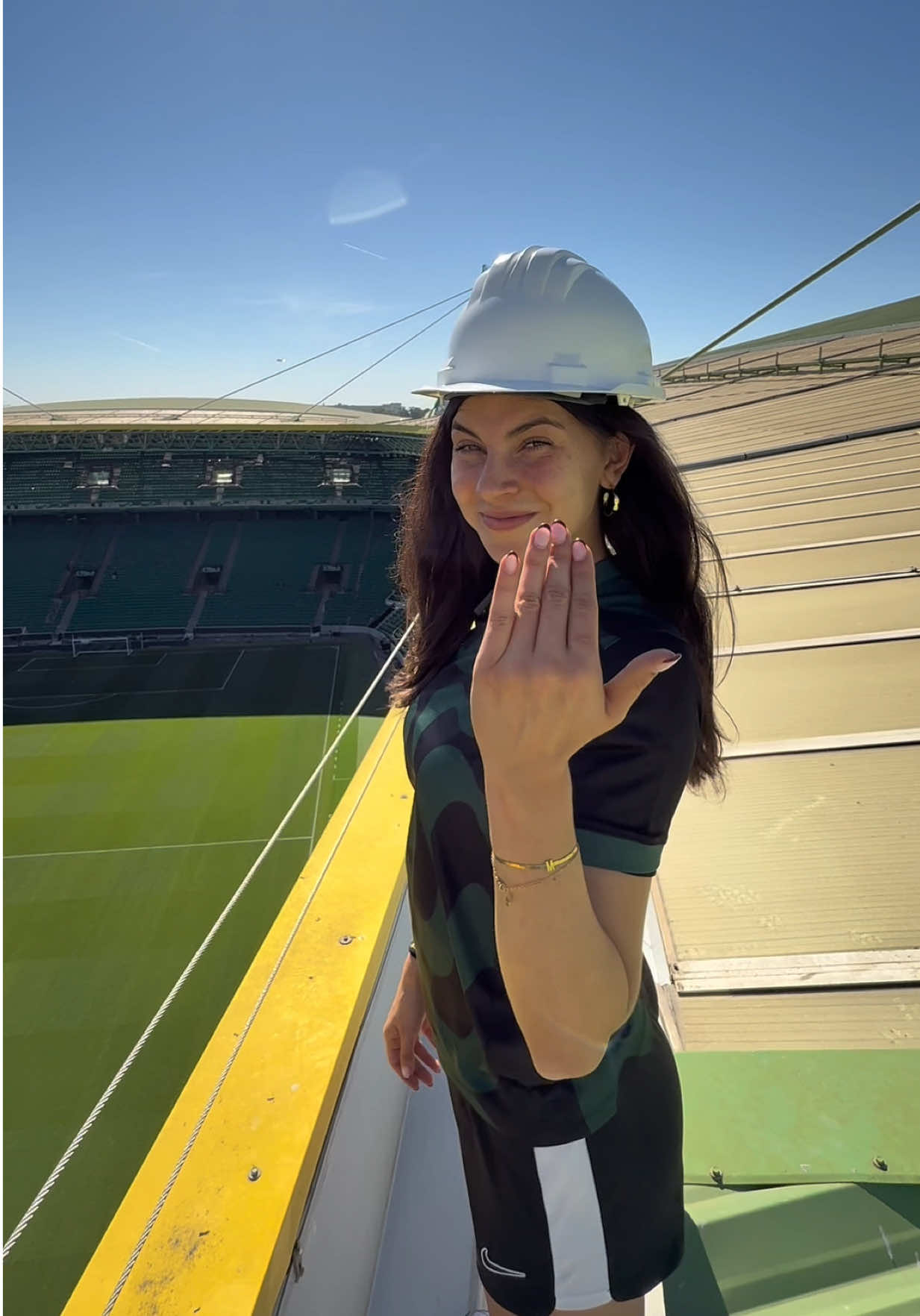 Doing the SIUUU on top of the stadium where it all started for the 🐐💚 (what a view too)