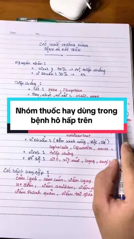 Nhóm thuốc hay dùng trong bệnh hô hấp trên #hohap #cam #huynhtaphoa79 