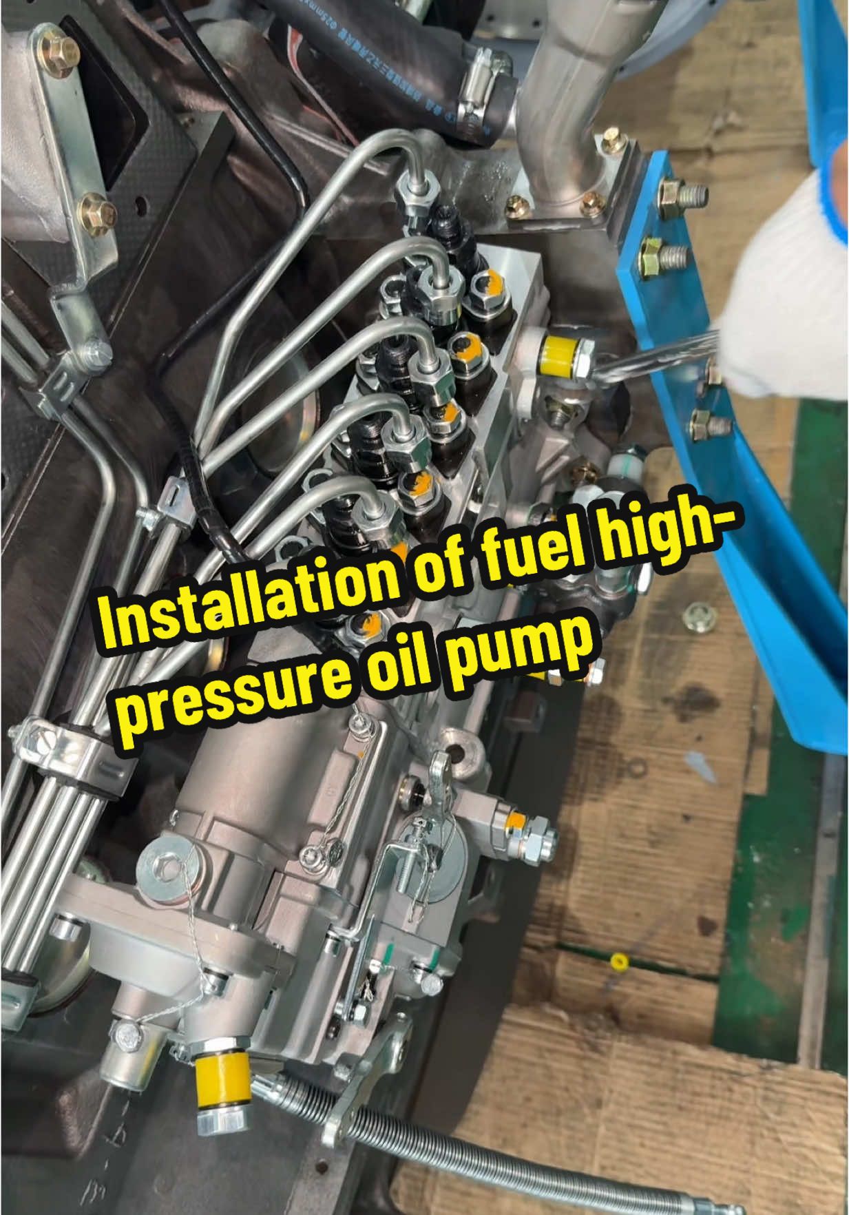 Installation of fuel high-pressure oil pump#Engine 