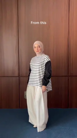 Ayo styling Safiya Stripe Top kamu! 💖  #hijabchic #hijabchicpink #outfitideas #outfitinspiration #tipsforgirls 