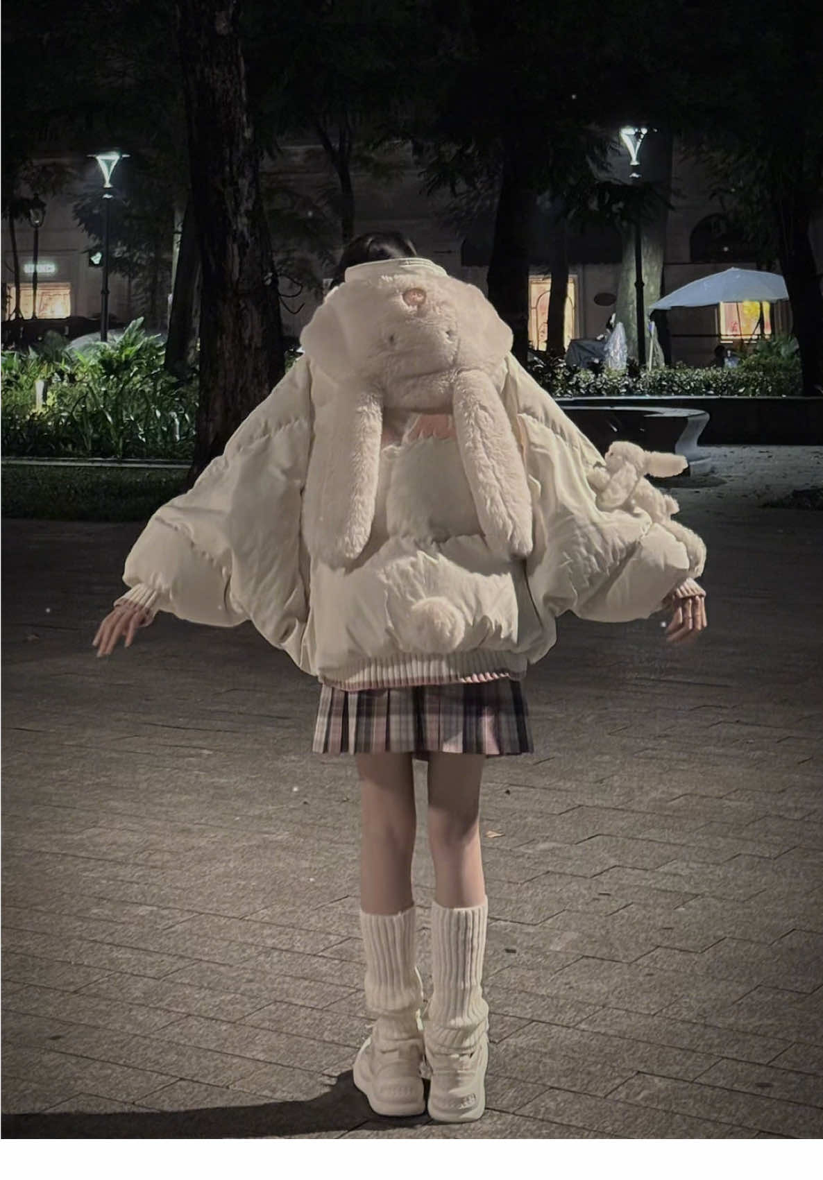 “Áo phao thỏ dễ thương xỉu🥹” #aophaotaitho #aokhoac #aokhoacxinh 