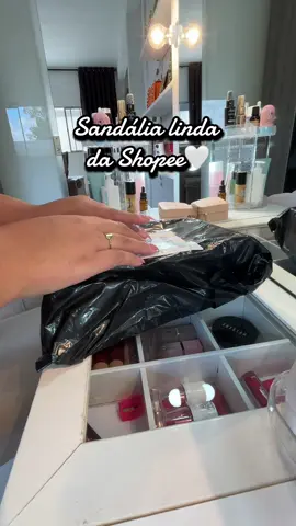 Perfeita essa sandália 🤍✨#comprinhasshopee #shopee 