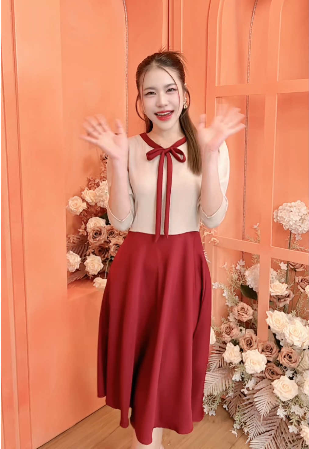 งานใหม่ เดรสคลุมเข่ามาเเล้วจ้า#ชุดเดรสน่ารัก #เดรสคลุมเข่า #ผ้าบาบี้เปเป้ 