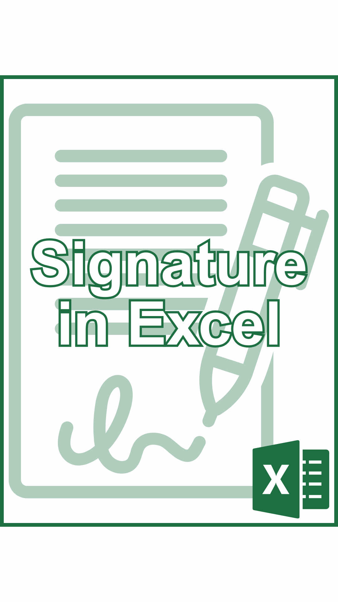How to add a signature to your spreadsheet ✍️ #cheatsheets #excel #exceltips #spreadsheet #tutorial 