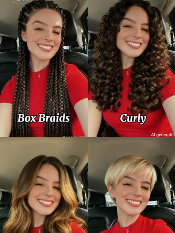 4 Hairstyles Effect  #CapCut #aifilter #hairstyle #capcutpioneer #pioneertemplate #viral 