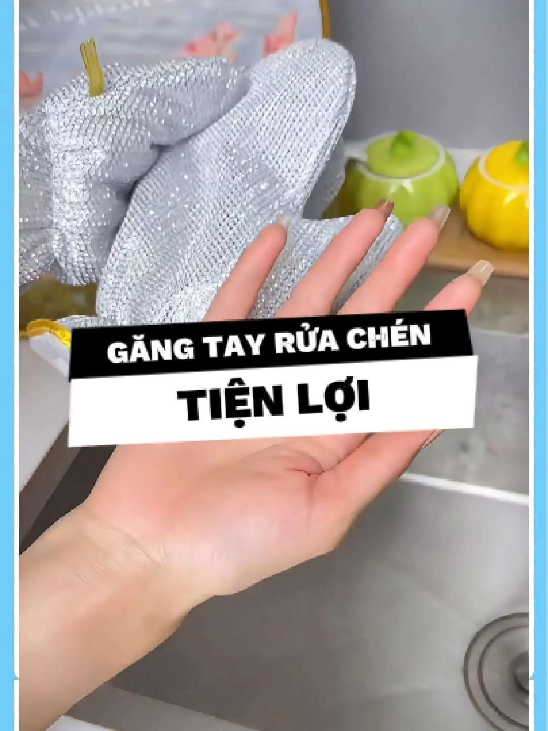 🧤 Găng tay rửa chén 2 trong 1 – Vừa là bùi nhùi, vừa là miếng rửa siêu tiện! #nuocruachen #duyne0710 #giadungtienich #giadungthongminh #xuhuong #fyp