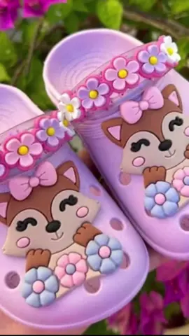 Sandália Babuche Lilas Infantil Para Meninas Raposa Com Correia Florida Delicado e Confortavel#babucheinfantil #infantil 