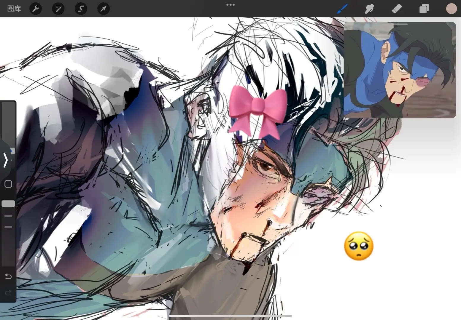 I tried to color it. Although it was very scribbled, it was very happy to draw.  #invincible #markgrayson 