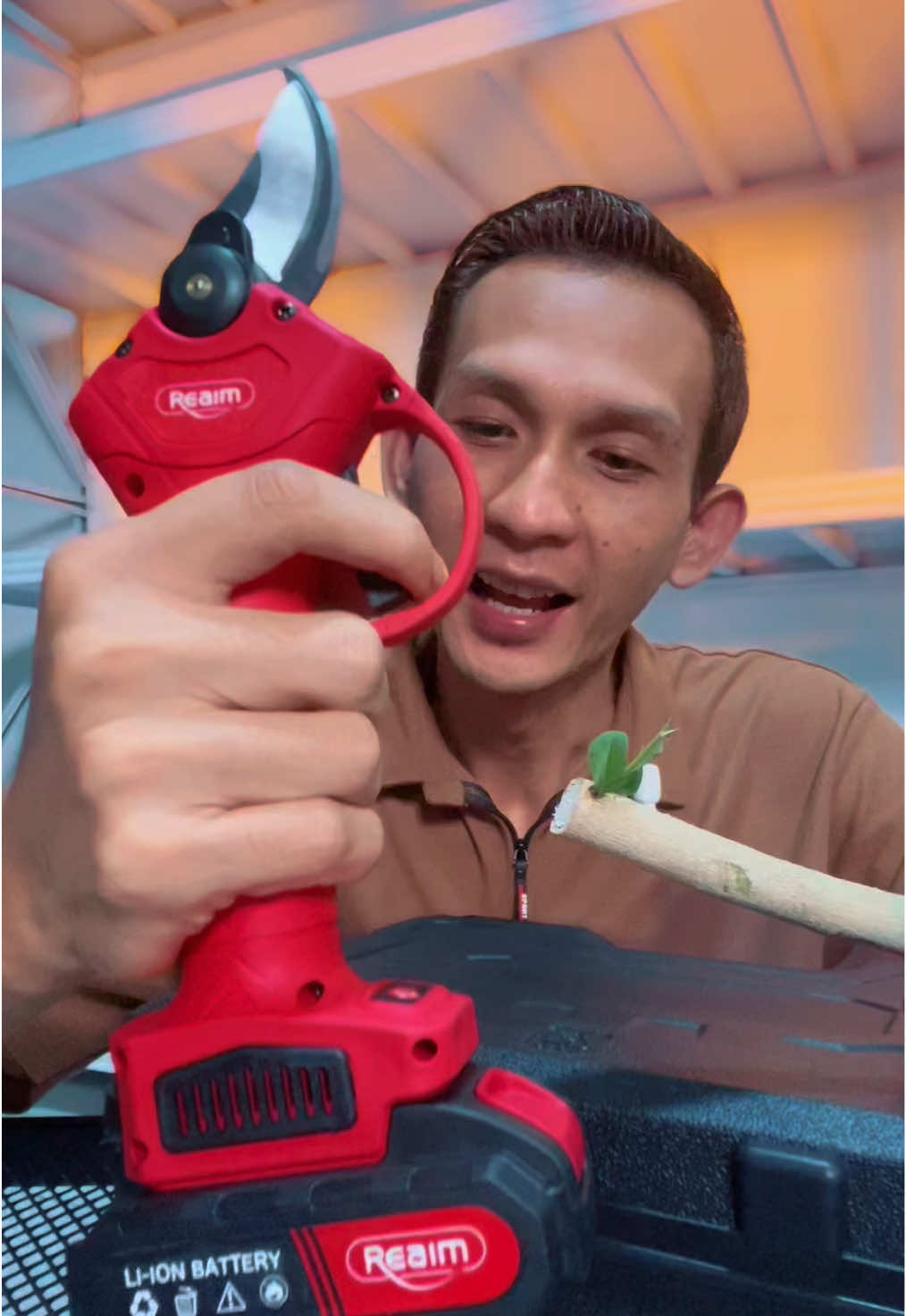 REAIM Gunting Taman Gunting Dahan Elektrik Gunting Ranting Elektrik 